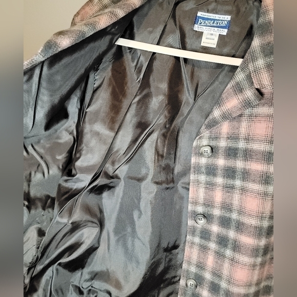 Pendleton Pink and Gray 100% Wool‎ Jacket Size 10 NEW - Picture 7 of 8